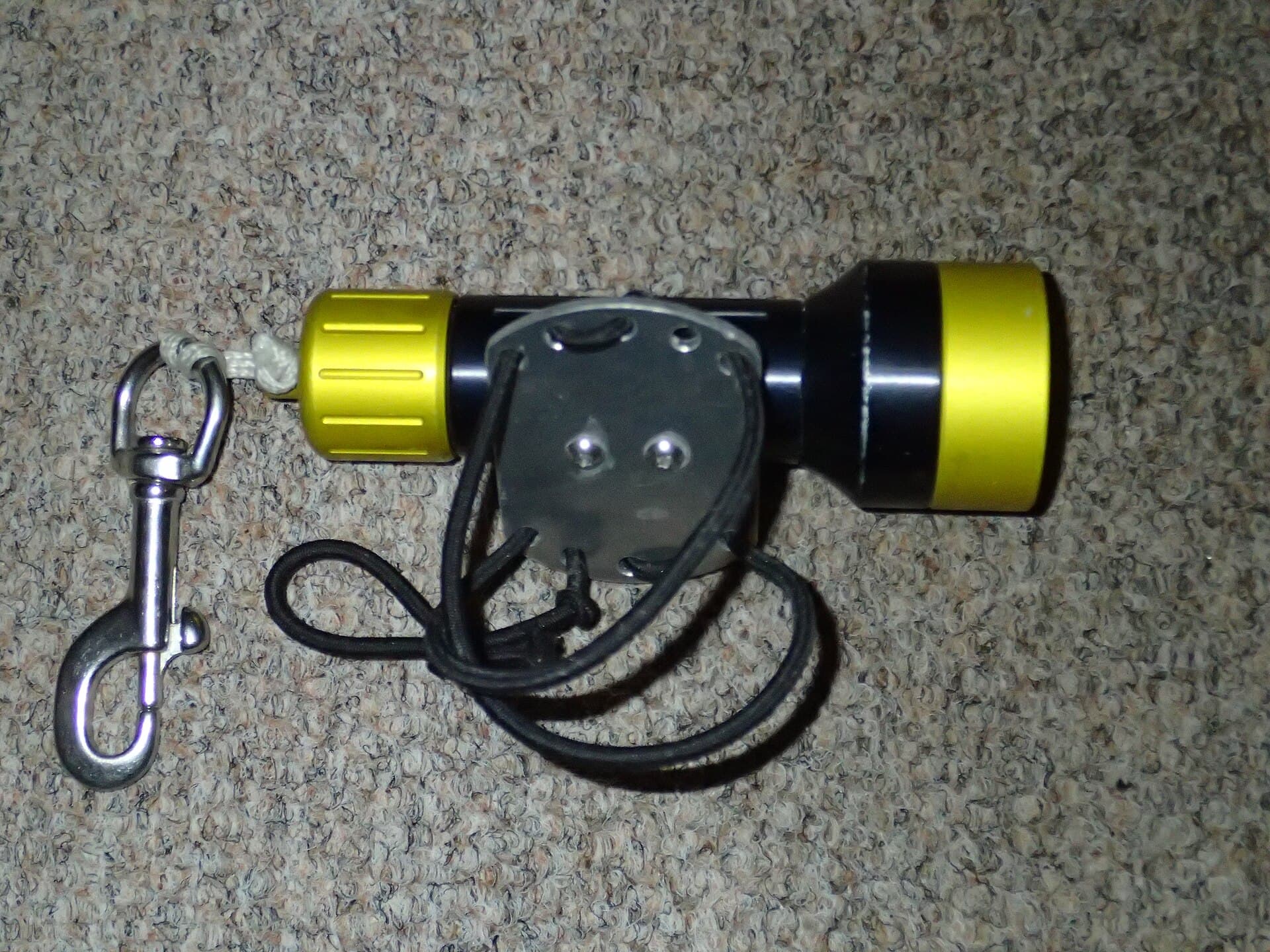 An LED dive light used in underwater work